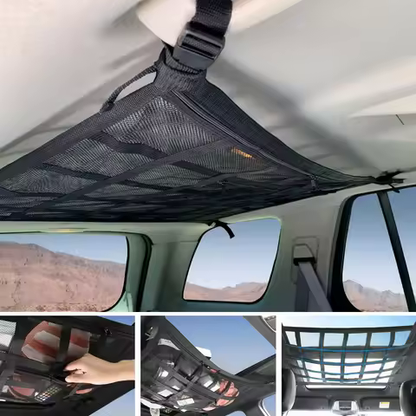 ソラ棚｜掛けるだけ30秒、車の天井が"もう一つの収納"に｜耐荷重15kg ルーフネット